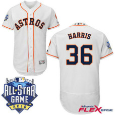 Houston Astros #36 Will Harris White 2016 All-Star Game Patch Flex Base Jersey
