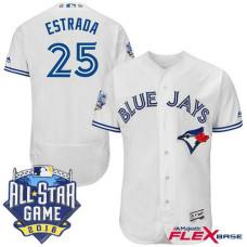 Toronto Blue Jays #25 Marco Estrada White 2016 All-Star Game Patch Flex Base Jersey