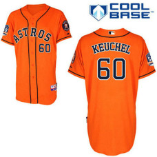 Cool Base Houston Astros #60 Dallas Keuchel Orange Jersey