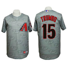 Arizona Diamondbacks #15 Mark Trumbo Authentic 3D Fashion Grey Jersey