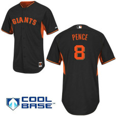 San Francisco Giants #8 Hunter Pence Black Authentic Cool Base Jersey