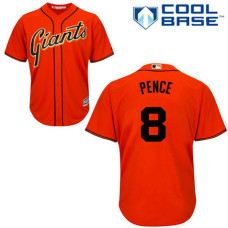 San Francisco Giants #8 Hunter Pence Orange Alternate Cool Base Jersey