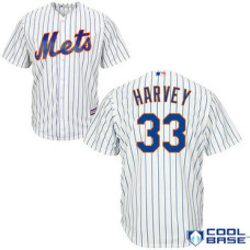 New York Mets #33 Matt Harvey White Authentic Cool Base Home Jersey