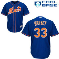 New York Mets #33 Matt Harvey Blue Cool Base Alternate Home Jersey