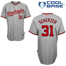 Washington Nationals #31 Max Scherzer Cool Base Authentic Grey Jersey