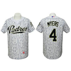 San Diego Padres #4 Wil Myers Authentic 3D Fashion White Jersey