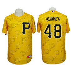 Pittsburgh Pirates #48 Jared Hughes Conventional 3D Version Gold Jersey