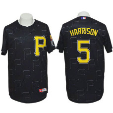 Pittsburgh Pirates #5 Josh Harrison Conventional 3D Version Black Jersey