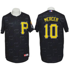 Pittsburgh Pirates #10 Jordy Mercer Conventional 3D Version Black Jersey