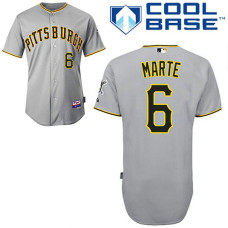 Pittsburgh Pirates #6 Starling Marte Grey Authentic Cool Base Jersey