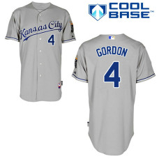 Kansas City Royals #4 Alex Gordon Cool Base Authentic Road Grey Jersey