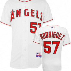 Los Angeles Angels of Anaheim #57 Francisco Rodriguez White Home Jersey