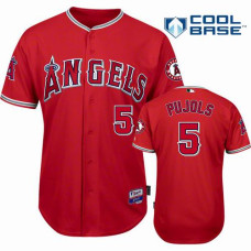 Los Angeles Angels #5 Albert Pujols Red 2016 Cool Base Jersey