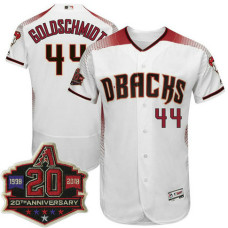 Arizona Diamondbacks Paul Goldschmidt #44 White On-Field 20th Anniversary Patch Home Flex Base Player Jersey