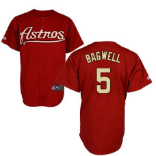 Houston Astros #5 Jeff Bagwell Red Throwback Jersey