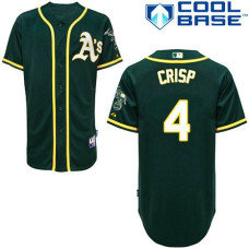 YOUTH Oakland Athletics #4 Coco CrispAuthentic Green Alternate Cool Base Jersey