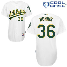 Oakland Athletics #36 Derek Norris Authentic White Home Cool Base Jersey