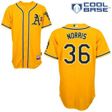 Oakland Athletics #36 Derek Norris Authentic Gold Alternate Cool Base Jersey