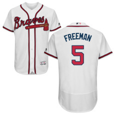 Atlanta Braves #5 Freddie Freeman White Flexbase Authentic Collection Jersey