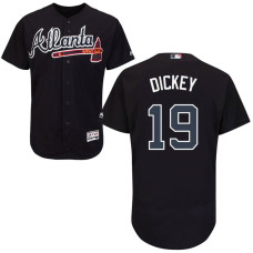 Atlanta Braves R.A. Dickey #19 Navy Alternate Flex Base Jersey