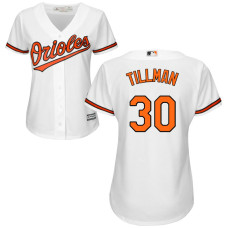 Women - Baltimore Orioles Chris Tillman #30 Home White Cool Base Jersey