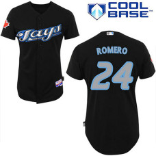 Toronto Blue Jays #24 Ricky Romero Black Alternate Cool Base Jersey