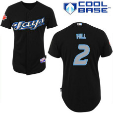 Toronto Blue Jays #2 Aaron Hill Black Alternate Cool Base Jersey