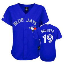 Women - Toronto Blue Jays #19 Jose Bautista BlueFashion Jersey