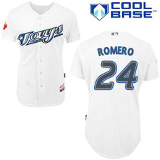 Toronto Blue Jays #24 Ricky Romero White Home Cool Base Jersey