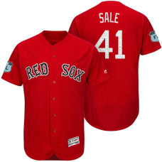 Boston Red Sox Chris Sale #41 Red 2017 Spring Training Grapefruit League Patch Authentic Collection Flex Base Jersey