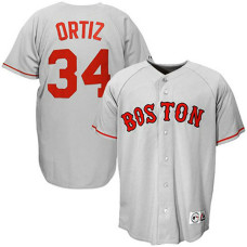 Boston Red Sox #34 David Ortiz Grey Jersey