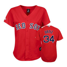 Boston Red Sox #34 David Ortiz Red WoFashion Jersey