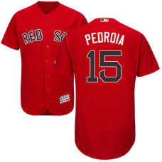 Boston Red Sox #15 Dustin Pedroia Scarlet Flexbase Authentic Collection Jersey