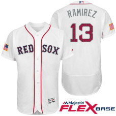 Boston Red Sox #13 Hanley Ramirez White Stars & Stripes 2016 Independence Day Flex Base Jersey