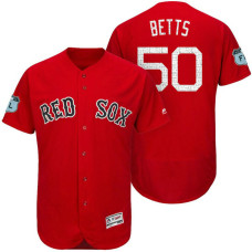 Boston Red Sox Mookie Betts #50 Red 2017 Spring Training Grapefruit League Patch Authentic Collection Flex Base Jersey