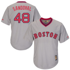 Boston Red Sox Pablo Sandoval #48 Grey Authentic Turn Back the Clock Jersey