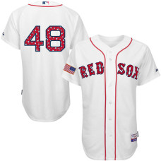 Boston Red Sox Pablo Sandoval #48 White 2016 Independence Day Stars & Stripes Authentic Cool Base Jersey