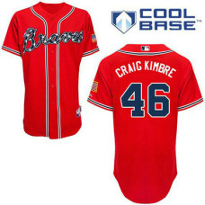 YOUTH Atlanta Braves #46 Craig KimbrelAuthentic Red Alternate Cool Base Jersey