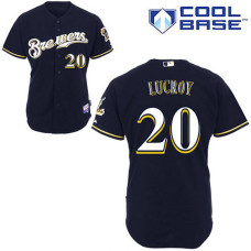 Milwaukee Brewers #20 Jonathan Lucroy Blue Cool Base Jersey