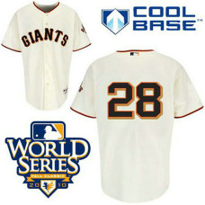 YOUTH San Francisco Giants #28 Buster PoseyCream National League 2010 All Star BP Jersey