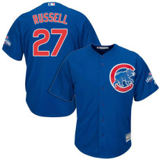 Chicago Cubs Addison Russell #27 Royal 2016 World Series Champions Cool Base Jersey