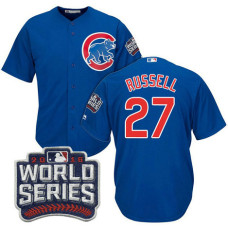 Chicago Cubs Addison Russell #27 Royal 2016 World Series Bound Cool Base Jersey
