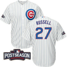 Chicago Cubs Addison Russell #27 NL Central Division Champions White 2016 Postseason Patch Cool Base Jersey