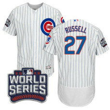 Chicago Cubs Addison Russell #27 White 2016 World Series Bound Flex Base Jersey