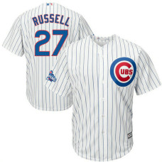 Chicago Cubs Addison Russell #27 White 2016 World Series Champions Cool Base Jersey