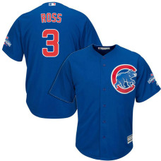 Chicago Cubs David Ross #3 Royal 2016 World Series Champions Cool Base Jersey
