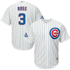 Chicago Cubs David Ross #3 White 2016 World Series Champions Cool Base Jersey