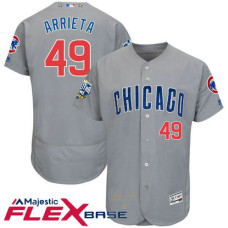 Chicago Cubs Jake Arrieta #49 Grey 2016 All-Star Game Signature Flex Base Jersey