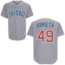 Chicago Cubs Jake Arrieta #49 Grey Cool Base Jersey