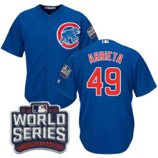 Chicago Cubs Jake Arrieta #49 Royal 2016 World Series Bound Cool Base Jersey